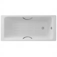 Ванна чугунная Delice Parallel DLR220503R-AS 150x70 см, с ручками, антискользящим покрытием, белый