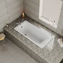 Ванна чугунная Delice Repos DLR220507RB 150x70 см, с ручками, белый