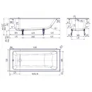 Ванна чугунная Delice Parallel DLR220504-AS 160x70 см, с антискользящим покрытием, белый