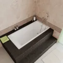 Ванна чугунная Delice Parallel DLR220504R-AS 160x70 см, с ручками, антискользящим покрытием, белый
