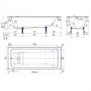 Ванна чугунная Delice Parallel DLR220505-AS 170x70 см, с антискользящим покрытием, белый