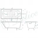 Ванна чугунная Delice Grace DLR230643-AS 170x70 см, с антискользящим покрытием, белый