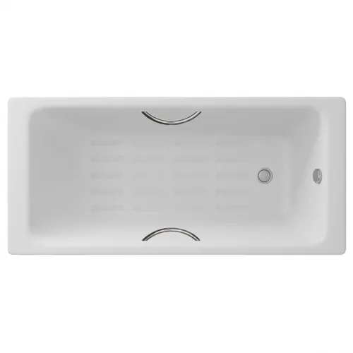 Ванна чугунная Delice Parallel DLR220505R-AS 170x70 см, с ручками, антискользящим покрытием, белый