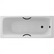 Ванна чугунная Delice Biove DLR220509RB-AS 170x75 см, с ручками, антискользящим покрытием, белый