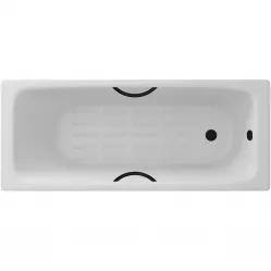 Ванна чугунная Delice Biove DLR220509RB-AS 170x75 см, с ручками, антискользящим покрытием, белый