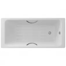 Ванна чугунная Delice Parallel DLR220506R-AS 180x80 см, с ручками, антискользящим покрытием, белый