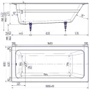 Ванна чугунная Delice Parallel DLR220506R-AS 180x80 см, с ручками, антискользящим покрытием, белый