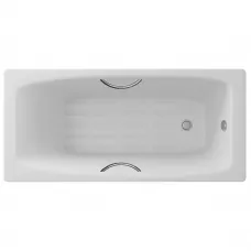Ванна чугунная Delice Repos DLR220507R-AS 150x70 см, с ручками, антискользящим покрытием, белый