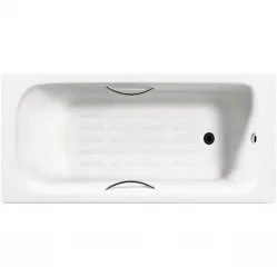 Ванна чугунная Delice Fort DLR230622R-AS 200x85 см, с отверстиями под ручки, антискользящим покрытием, белый