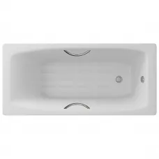 Ванна чугунная Delice Repos DLR220508R-AS 170x70 см, с ручками, антискользящим покрытием, белый