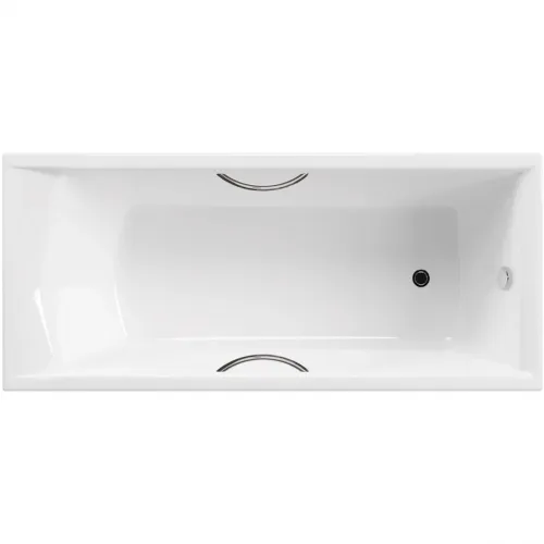 Ванна чугунная Delice Prestige DLR230623R 180x80 см, с отверстиями под ручки, белый