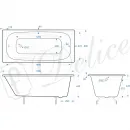 Ванна чугунная Delice Flex DLR230631 170x80 см, белый