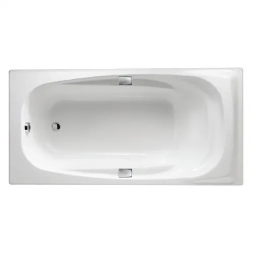Ванна чугунная Jacob Delafon Super Repos E2902-00 180x90 см, с отверстиями под ручки, антискользящим покрытием, белый