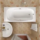 Ванна чугунная Jacob Delafon Super Repos E2902-00 180x90 см, с отверстиями под ручки, антискользящим покрытием, белый