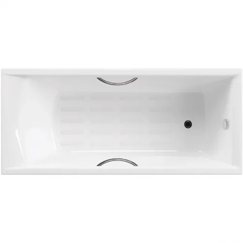 Ванна чугунная Delice Prestige DLR230624R-AS 170x70 см, с отверстиями под ручки, антискользящим покрытием, белый
