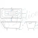 Ванна чугунная Delice Flex DLR230631R-AS 170x80 см, с отверстиями под ручки, антискользящим покрытием, белый