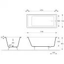 Ванна чугунная Delice Level DLR230602-AS 170x75 см, с антискользящим покрытием, белый