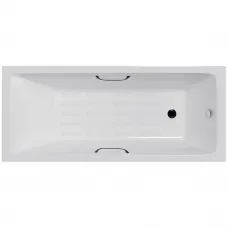 Ванна чугунная Delice Level DLR230602R-AS 170x75 см, с отверстиями под ручки, антискользящим покрытием, белый