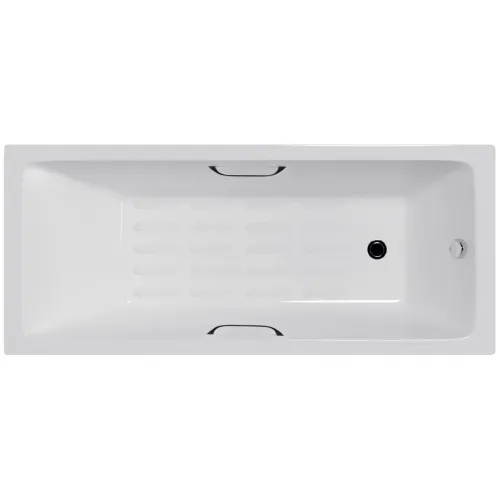 Ванна чугунная Delice Level DLR230602R-AS 170x75 см, с отверстиями под ручки, антискользящим покрытием, белый