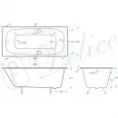 Ванна чугунная Delice Flex DLR230632R 180x85 см, с отверстиями под ручки, белый