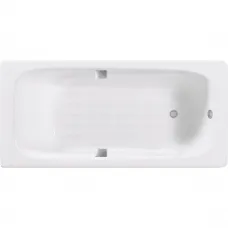 Ванна чугунная Delice Flex DLR230632R-AS 180x85 см, с отверстиями под ручки, антискользящим покрытием, белый