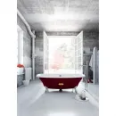 Ванна чугунная Roca Newcast Bordeaux 233650003 170x85 см, отдельностоящая, с антискользящим покрытием, бордо