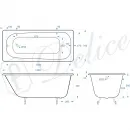 Ванна чугунная Delice Continental DLR230640 120x70 см, белый