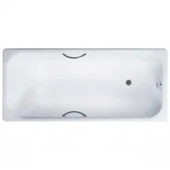Ванна чугунная Delice Aurora DLR230603R 150x70 см, с отверстиями под ручки, белый