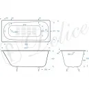 Ванна чугунная Delice Continental DLR230640-AS 120x70 см, с антискользящим покрытием, белый