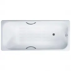 Ванна чугунная Delice Aurora DLR230603R-AS 150x70 см, с отверстиями под ручки, антискользящим покрытием, белый