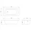 Ванна чугунная Timo Standard 3V И0000010 170x75 см, с ручками, антискользящим покрытием, белый