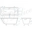 Ванна чугунная Delice Continental DLR230640R 120x70 см, с отверстиями под ручки, белый