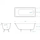 Ванна чугунная Delice Aurora DLR230604 160x75 см, белый