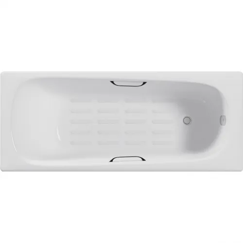 Ванна чугунная Delice Continental DLR230640R-AS 120x70 см, с отверстиями под ручки, антискользящим покрытием, белый