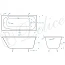Ванна чугунная Delice Continental DLR230641 130x70 см, белый