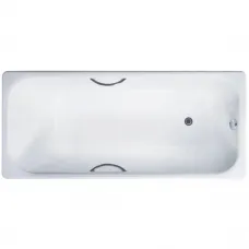 Ванна чугунная Delice Aurora DLR230604R 160x75 см, с отверстиями под ручки, белый