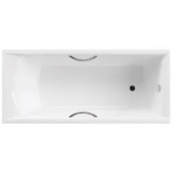 Ванна чугунная Delice Prestige DLR230615R 170x80 см, с отверстиями под ручки, белый
