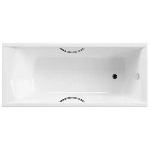 Ванна чугунная Delice Prestige DLR230615R 170x80 см, с отверстиями под ручки, белый