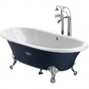 Ванна чугунная Roca Newcast Navy Blue 233650004 170x85 см, отдельностоящая, с антискользящим покрытием, темно-синий