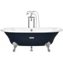 Ванна чугунная Roca Newcast Navy Blue 233650004 170x85 см, отдельностоящая, с антискользящим покрытием, темно-синий