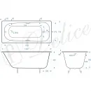 Ванна чугунная Delice Continental DLR230641R 130x70 см, с отверстиями под ручки, белый