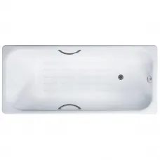Ванна чугунная Delice Aurora DLR230605R-AS 170x70 см, с отверстиями под ручки, антискользящим покрытием, белый