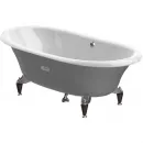 Ванна чугунная Roca Newcast Gray 233650000 170x85 см, отдельностоящая, с антискользящим покрытием, серый