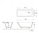 Ванна чугунная Delice Continental DLR230627-AS 180x80 см, с антискользящим покрытием, белый