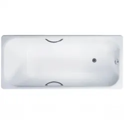 Ванна чугунная Delice Aurora DLR230606R 170x75 см, с отверстиями под ручки, белый