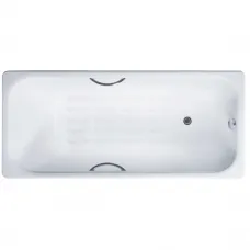 Ванна чугунная Delice Aurora DLR230606R-AS 170x75 см, с отверстиями под ручки, антискользящим покрытием, белый