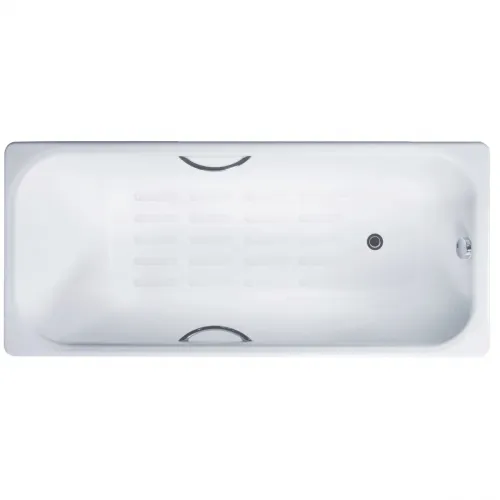 Ванна чугунная Delice Aurora DLR230606R-AS 170x75 см, с отверстиями под ручки, антискользящим покрытием, белый