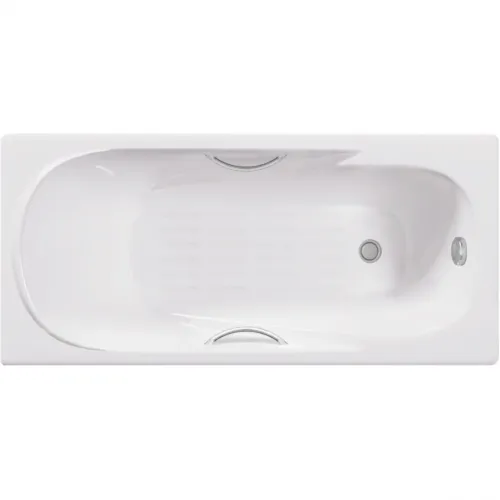 Ванна чугунная Delice Maestro DLR230646R-AS 200x85 см, с отверстиями под ручки, антискользящим покрытием, белый