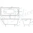 Ванна чугунная Delice Fusion DLR230647R 170x70 см, с отверстиями под ручки, белый