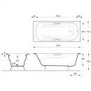 Ванна чугунная Delice Malibu DLR230608-AS 170x70 см, с антискользящим покрытием, белый